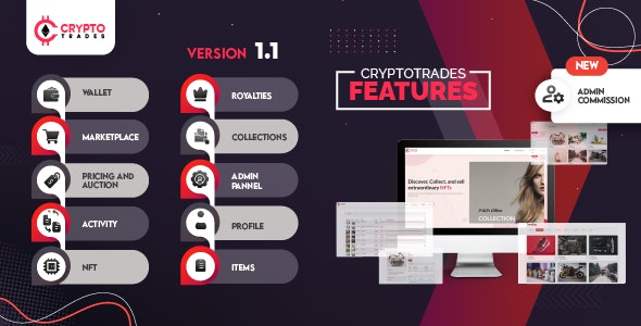 Crypto Trades – Opensea Clone using ERC721 1.3 Nulled + Extended License Free Download