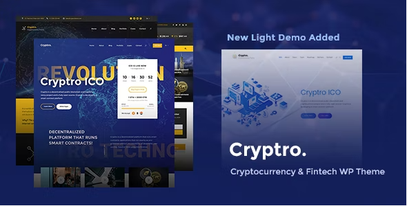 Cryptro – Cryptocurrency, Blockchain, Bitcoin & Financial Technology WordPress Theme 1.4.5
 Nulled + Extended License Free Download