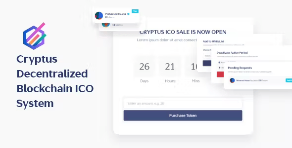 Cryptus – ICO Blockchain System with Solidity and Web3.js Nulled + Extended License Free Download
