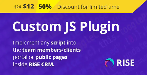 Custom JS plugin for RISE CRM Nulled + Extended License Free Download