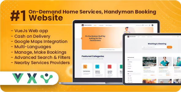 Customer Website For On-Demand Home Services, Business Listing, Handyman Booking Nulled + Extended License Free Download