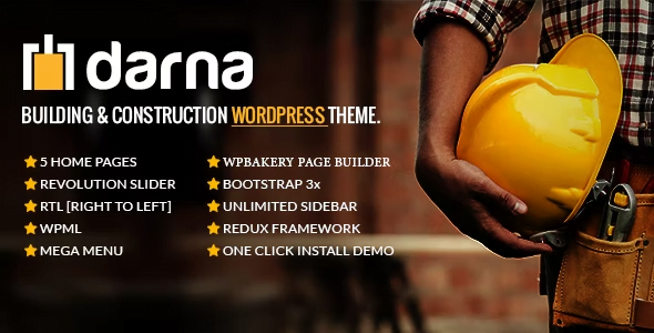 Darna – Building & Construction WordPress Theme 1.3.4
 Nulled + Extended License Free Download