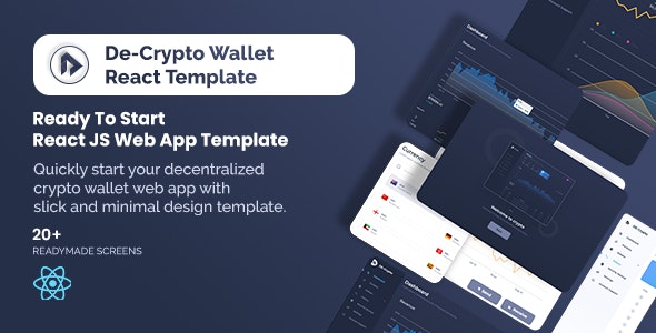 De-Crpyto Wallet – Cryptocurrency Web App React JS Template Nulled + Extended License Free Download