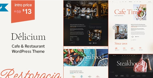 Delicium – Restaurant & Cafe WordPress Theme 1.0
 Nulled + Extended License Free Download