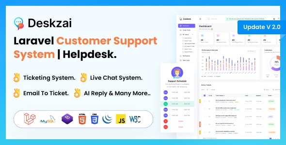 Deskzai – Customer Support System | Helpdesk | Support Ticket. Nulled + Extended License Free Download