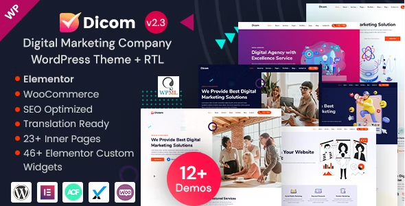 Dicom – IT Startup & SEO Marketing Services WordPress Theme 2.3
 Nulled + Extended License Free Download