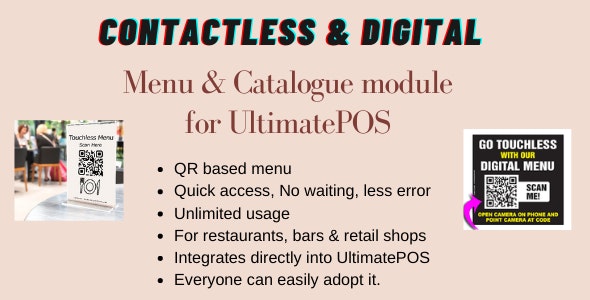 Digital Product catalogue  Menu module for UltimatePOS 1.0 Nulled + Extended License Free Download