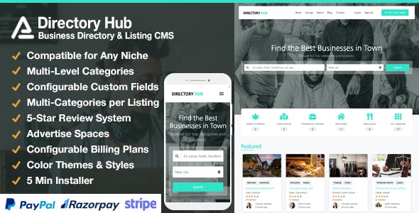 Directory Hub Listing & Business Directory CMS v38 Nulled + Extended License Free Download