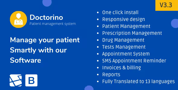 Doctorino – Doctor Chamber / Patient Management System 5.0 Nulled + Extended License Free Download
