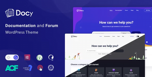 Docy WordPress Theme 3.3.2 – Documentation and Knowledge base with Helpdesk Forum
 Nulled + Extended License Free Download