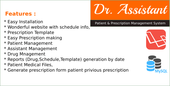 Dr.Assistant – Patient and Prescription Management System in Laravel Nulled + Extended License Free Download