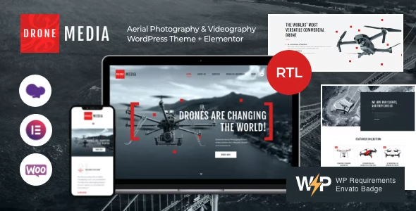 Drone Media WordPress Theme 1.6.3 – Aerial Photography & Videography Theme
 Nulled + Extended License Free Download
