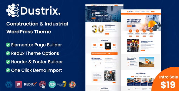 Dustrix – Construction and Industry WordPress Theme 1.2.0
 Nulled + Extended License Free Download