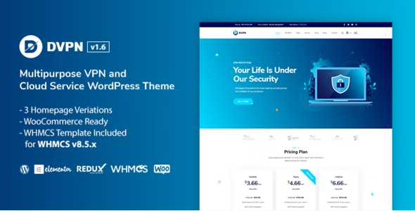 DVPN – Multipurpose VPN WordPress Theme 1.6
 Nulled + Extended License Free Download