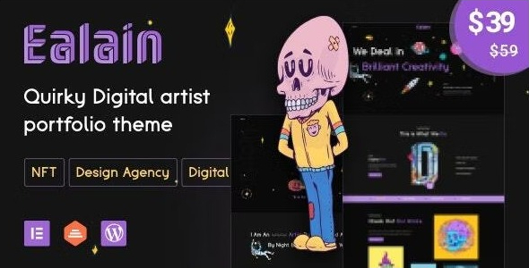 Ealain – Digital Artist Creative Portfolio WordPress Theme 1.0.3
 Nulled + Extended License Free Download