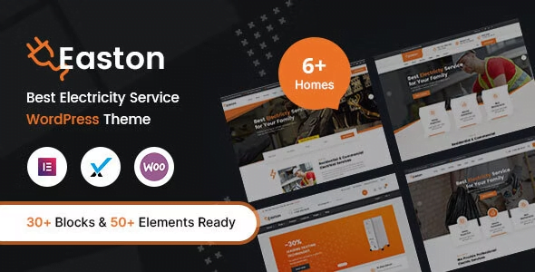 Easton WordPress Theme 1.0.0 – Electricity Services Theme Nulled + Extended License Free Download