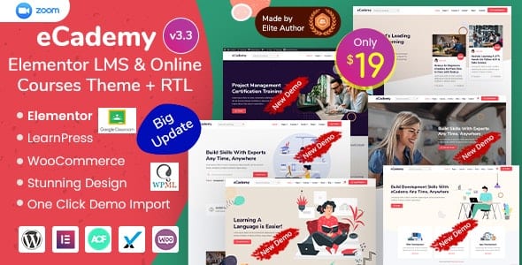 eCademy WordPress Theme - Nulled + Extended License