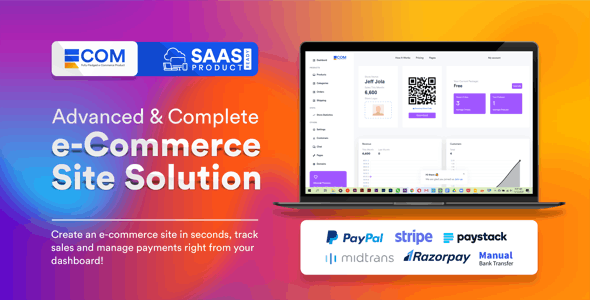 Ecom – Fast Multi Store Front Builder (SaaS) Nulled + Extended License Free Download