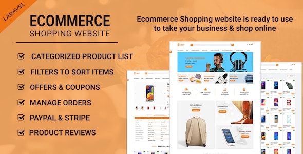 Ecommerce Shopping Website – Take Your Shop Online With Laravel Nulled + Extended License Free Download