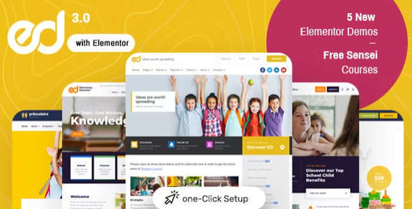 Ed School WordPress Theme 3.19.0 – Education Theme
 Nulled + Extended License Free Download