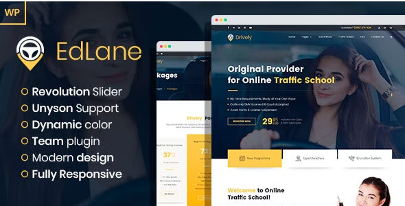 EdLane – Driving School WordPress theme 1.0.0
 Nulled + Extended License Free Download