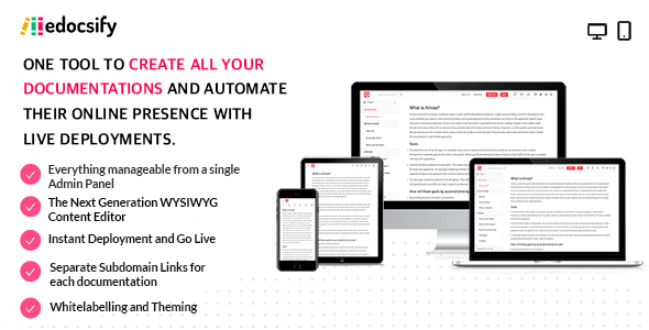 Edocsify | Documentation Builder Tool | Automate Documentations and SEO Nulled + Extended License Free Download