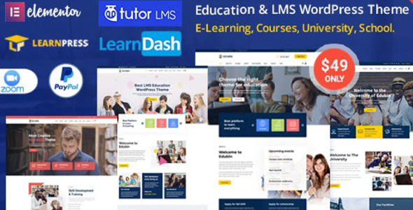 Edubin WordPress Theme 8.14.27 – Education Theme
 Nulled + Extended License Free Download