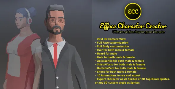 Efface Character Creator – Ultimate Solution For Your Game Character Nulled + Extended License Free Download