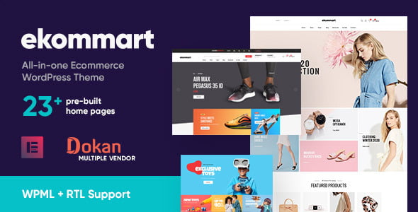 ekommart WordPress Theme 3.6.8 – All-in-one eCommerce
 Nulled + Extended License Free Download