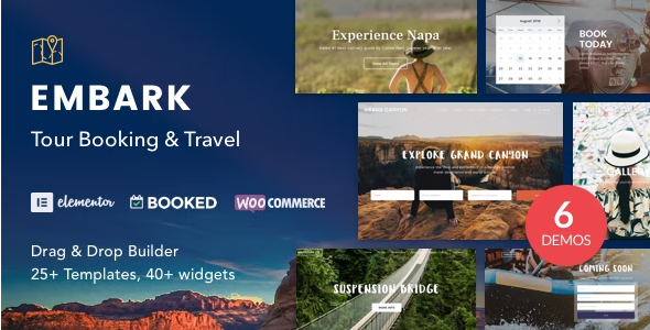 Embark – Tour Booking & Travel WordPress Theme 1.4.2
 Nulled + Extended License Free Download