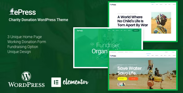 ePress – Nonprofit Charity WordPress Theme 2.0.0
 Nulled + Extended License Free Download