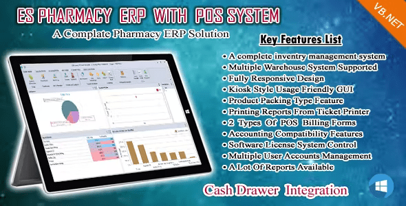 ES Pharmacy ERP ,POS , Accounts , Inventory and Warehouse Management Nulled + Extended License Free Download