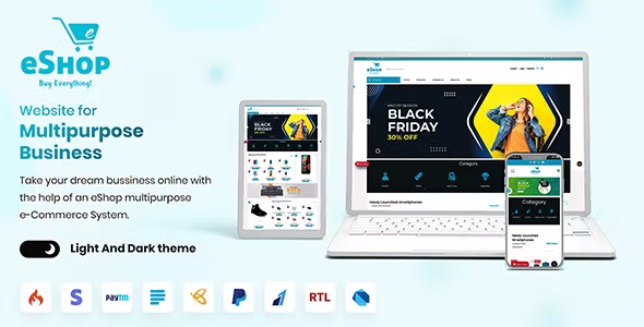 eShop – Multipurpose Ecommerce / Store Website 3.0.0 Nulled + Extended License Free Download