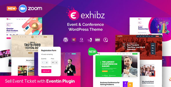 Exhibz WordPress Theme 2.5.8 – Event Conference
 Nulled + Extended License Free Download