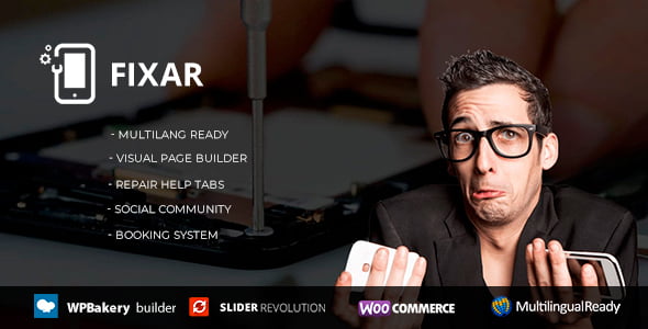 Fixar WordPress Theme 1.3.8 – Phone & Computer Repair Theme
 Nulled + Extended License Free Download