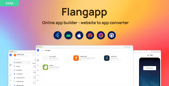 Flangapp – SAAS Online app builder from website 1.7.1 Nulled + Extended License Free Download