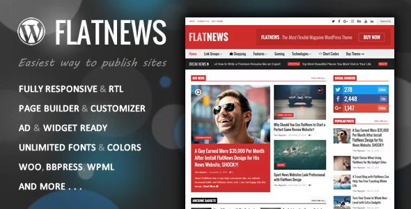 FlatNews WordPress Theme 5.6 – Responsive Magazine Theme
 Nulled + Extended License Free Download