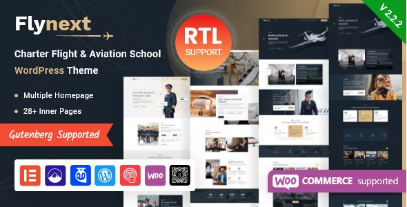 Flynext – Multipurpose Aviation WordPress Theme 2.1.2
 Nulled + Extended License Free Download