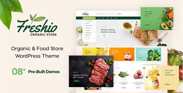 Freshio WordPress Theme 2.1.8 – Organic Food & Grocery Store
 Nulled + Extended License Free Download
