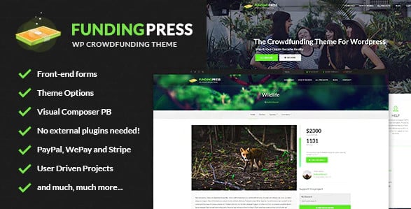 Fundingpress 5.2 – The Crowdfunding WordPress Theme
 Nulled + Extended License Free Download