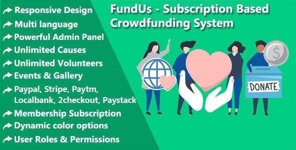 FundUs – Subscription Based Crowdfunding System Nulled + Extended License Free Download