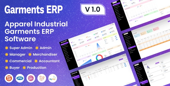 Garments ERP –  Apparel Industrial  Garments ERP Software Nulled + Extended License Free Download