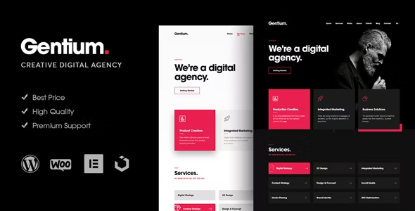 Gentium – A Creative Digital Agency WordPress Theme 1.2.2
 Nulled + Extended License Free Download