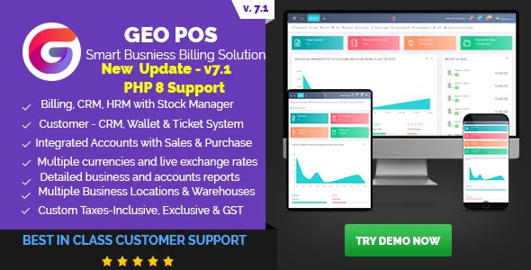 Geo POS – Point of Sale, Billing and Stock Manager Application 8.2 Nulled + Extended License Free Download