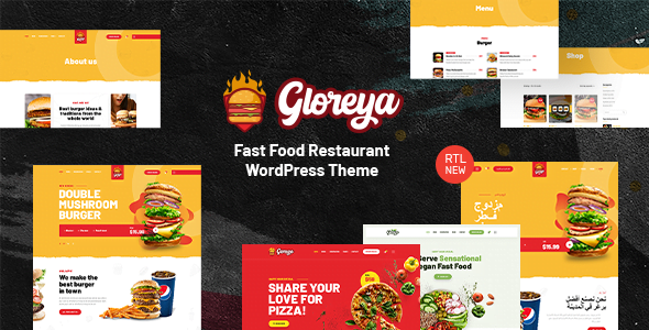 Gloreya WordPress Theme 2.0.6 – Fast Food Theme
 Nulled + Extended License Free Download