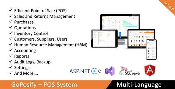 GoPosify POS – Best ERP, Inventory Management, HRM, Accounting Nulled + Extended License Free Download