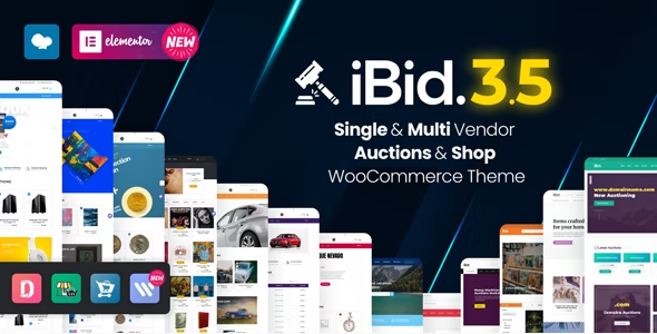 iBid – Multi Vendor Auctions WooCommerce Theme 3.7
 Nulled + Extended License Free Download