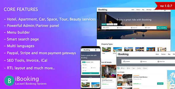 iBooking – Laravel Booking System Nulled + Extended License Free Download