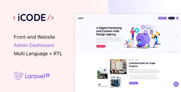 iCode – Multipurpose Website CMS & Creative Agency Management System Nulled + Extended License Free Download