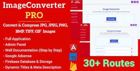Image Converter Pro Full Production Ready Application With Admin Panel (Angular 11 & Firebase) Nulled + Extended License Free Download
